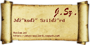 Jáksó Szilárd névjegykártya